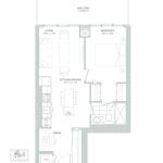 65 Broadway Condos - 1K+M - Floorplan