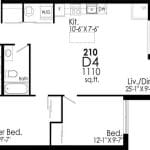 B-Line Condos - Suite D4 - Floor Plan