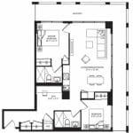 WEST Condos - 2J-D - Floorplan