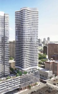 Stanley Condos - Bird's Eye View - Exterior Render