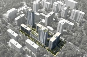 111 Pacific Avenue - Bird's Eye View - Exterior Render