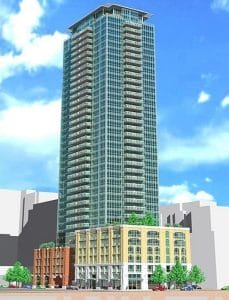 99 Blue Jays Way Condos - Street Level View - Exterior Render