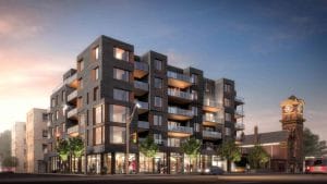 Heartwood the beach condos right on Queen and Woodbine