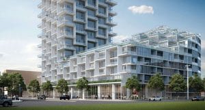 Spirits Condos - Street Level View - Exterior Render